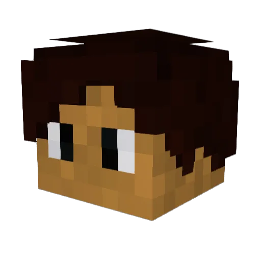 Arlevate Minecraft avatar head, 3D render