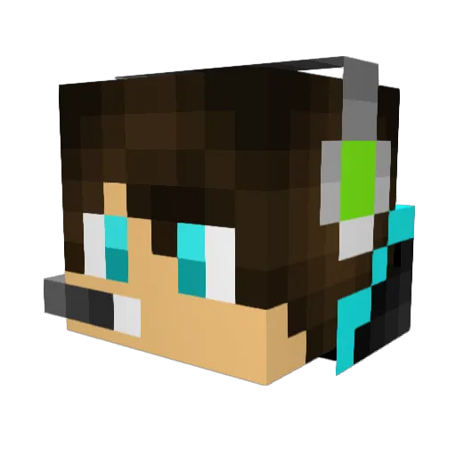 ArleyGamer752 Minecraft avatar head, 3D render