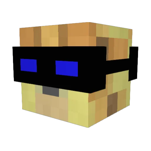 Arlgm Minecraft avatar head, 3D render