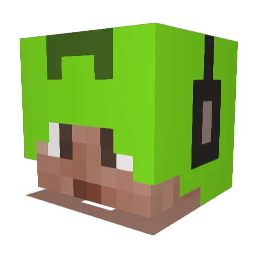 Arlhen Minecraft avatar head, 3D render