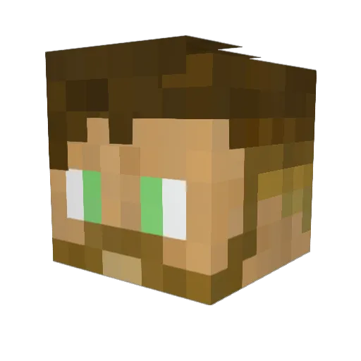 Arlightt Minecraft avatar head, 3D render