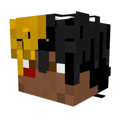 Arliveri Minecraft avatar head, 3D render