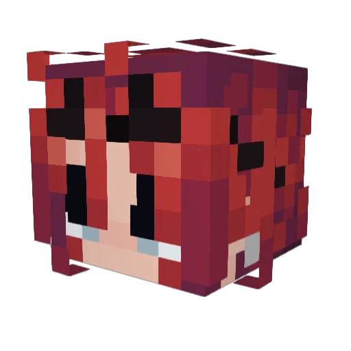 Arlxx Minecraft avatar head, 3D render