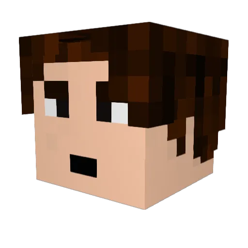 Arlykewlname Minecraft avatar head, 3D render