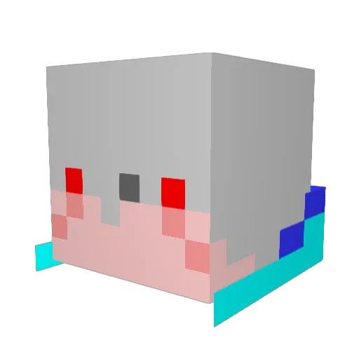 ArmTheNoob Minecraft avatar head, 3D render