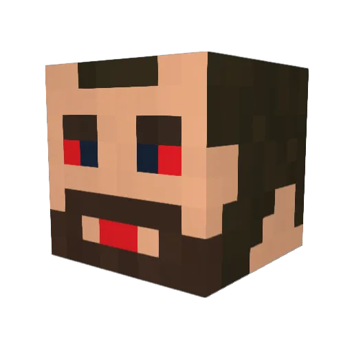 Arm_RnD Minecraft avatar head, 3D render