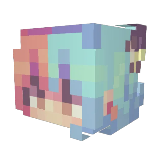 Armabruh Minecraft avatar head, 3D render