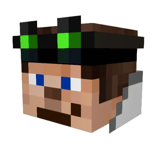 Armada264 Minecraft avatar head, 3D render