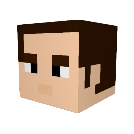 Armada76 Minecraft avatar head, 3D render