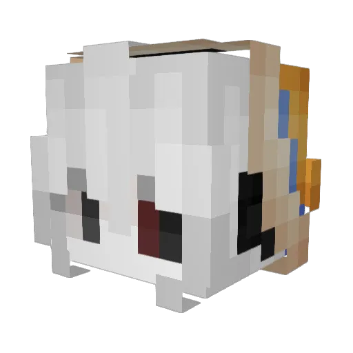 ArmadilloFairy Minecraft avatar head, 3D render