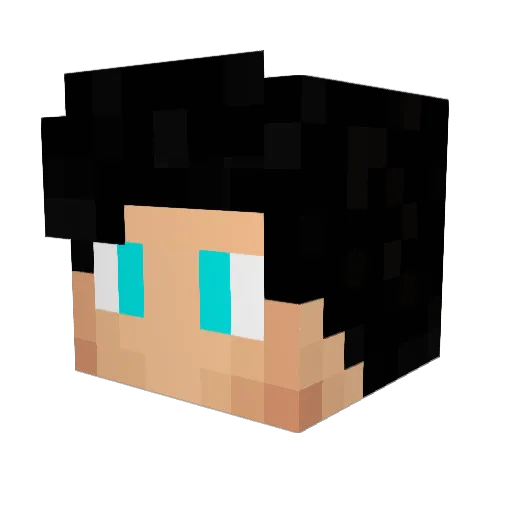 ArmaganK Minecraft avatar head, 3D render
