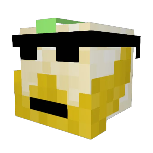 ArmageddJohn Minecraft avatar head, 3D render