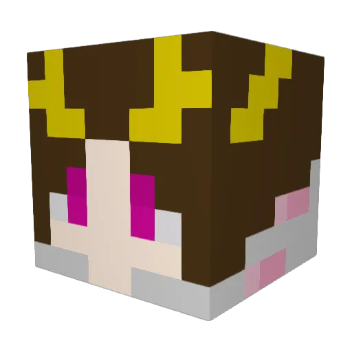 Armalie Minecraft avatar head, 3D render