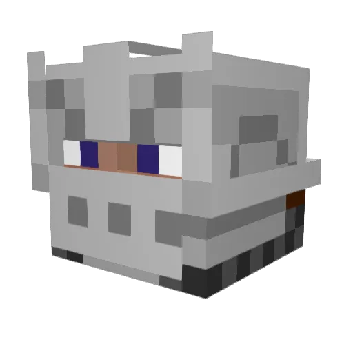 Armanef Minecraft avatar head, 3D render