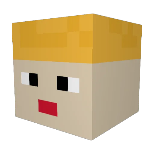 ArmaniToriano Minecraft avatar head, 3D render