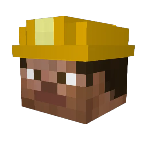 Armatitanium Minecraft avatar head, 3D render