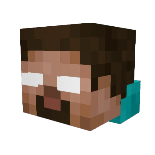 ArmedPirate Minecraft avatar head, 3D render