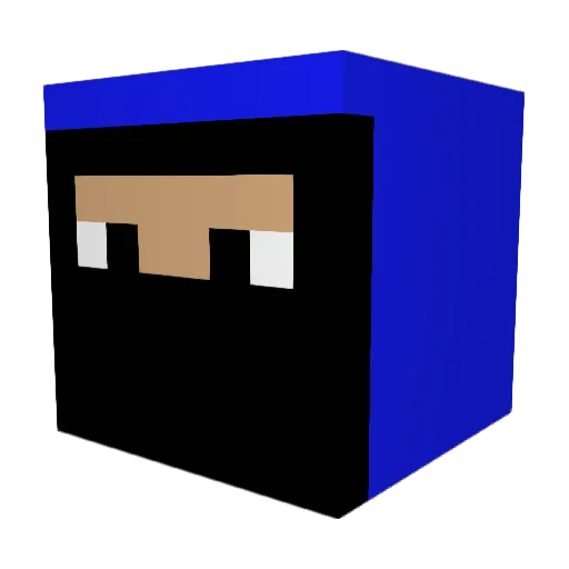 ArmedRobber Minecraft avatar head, 3D render