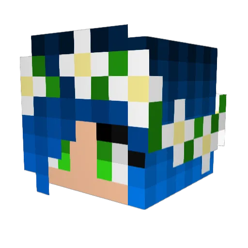 ArmedToaster Minecraft avatar head, 3D render