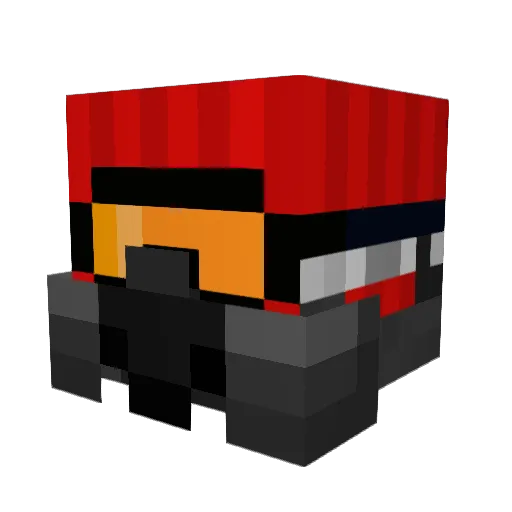 Armedis Minecraft avatar head, 3D render