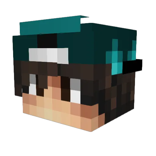 Armen_YT Minecraft avatar head, 3D render