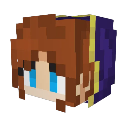 ArmilinaSoulful Minecraft avatar head, 3D render