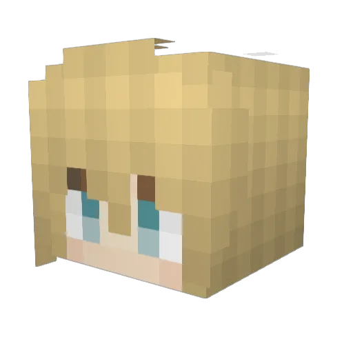 Armin_Tiltado Minecraft avatar head, 3D render