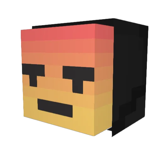 Arminkek Minecraft avatar head, 3D render