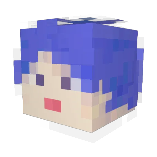 Arml1c Minecraft avatar head, 3D render