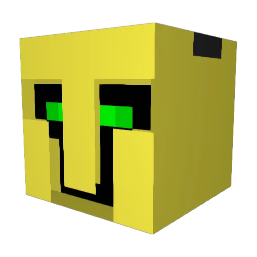 Armodrillo Minecraft avatar head, 3D render