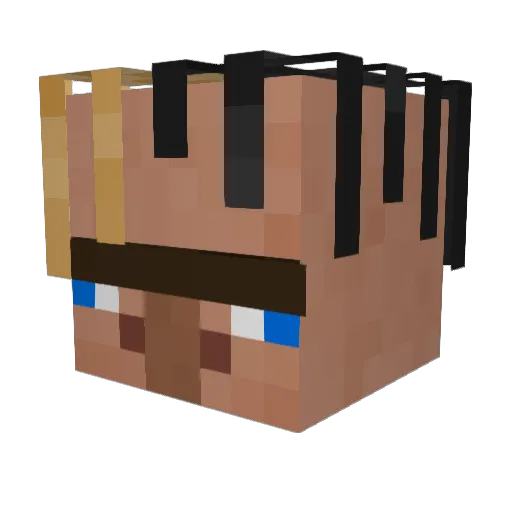Armonn Minecraft avatar head, 3D render