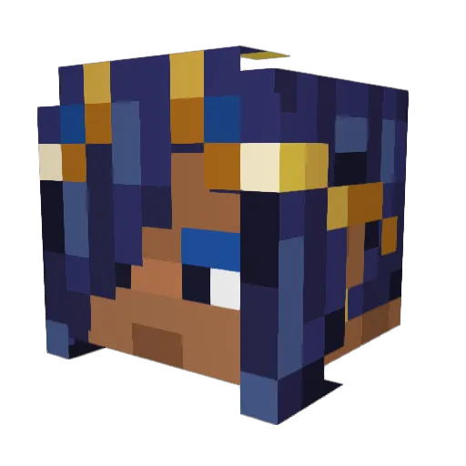 ArmorV1 Minecraft avatar head, 3D render