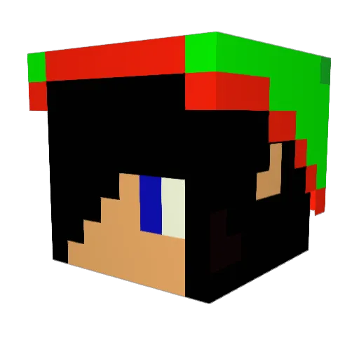 ArmoredBless Minecraft avatar head, 3D render