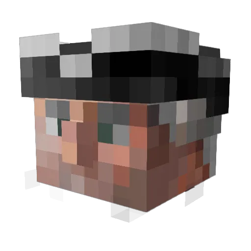 ArmoredNanni Minecraft avatar head, 3D render