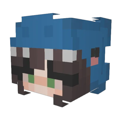 Armosaurus Minecraft avatar head, 3D render
