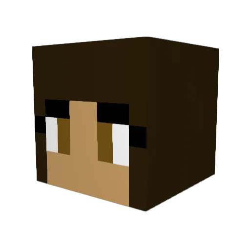 ArmyPeach Minecraft avatar head, 3D render