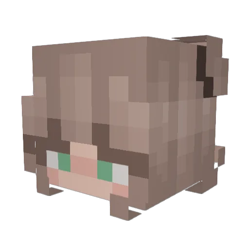 Armygreen22 Minecraft avatar head, 3D render