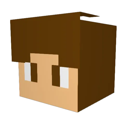 Armzo Minecraft avatar head, 3D render