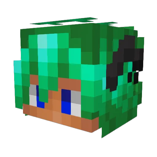 Arn_grim Minecraft avatar head, 3D render