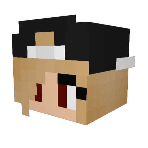 ArnaKatrin Minecraft avatar head, 3D render
