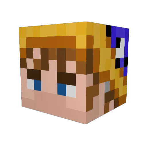ArnaONK Minecraft avatar head, 3D render