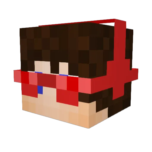 Arnaen Minecraft avatar head, 3D render