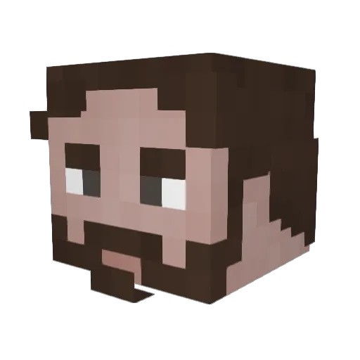 Arnallus Minecraft avatar head, 3D render