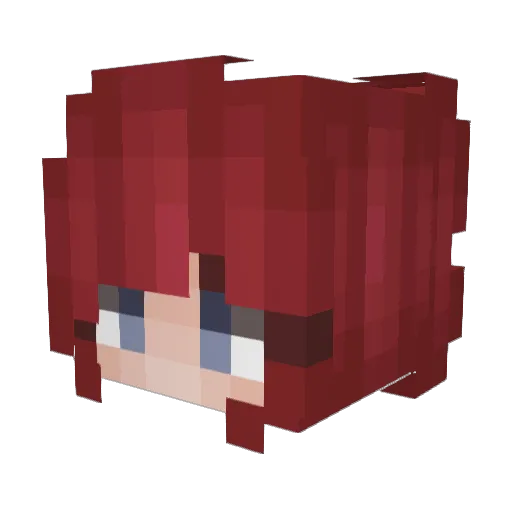 Arnanthocile Minecraft avatar head, 3D render