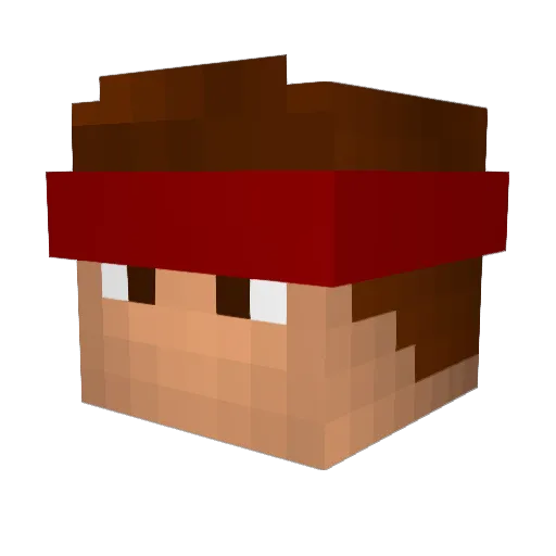 Arneliskas Minecraft avatar head, 3D render