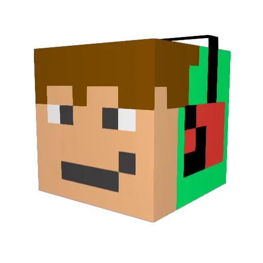 ArniPluseinn Minecraft avatar head, 3D render