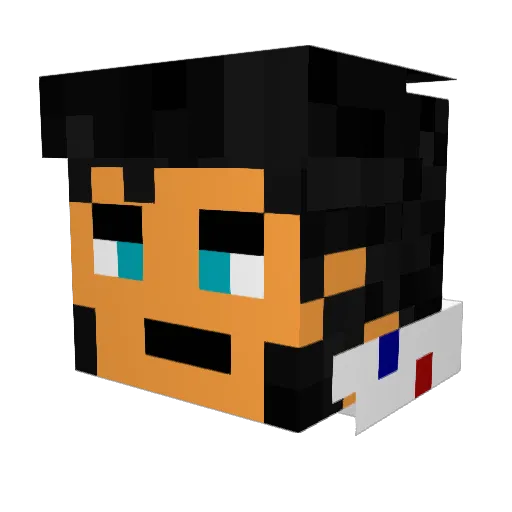 ArnoldDorsey Minecraft avatar head, 3D render