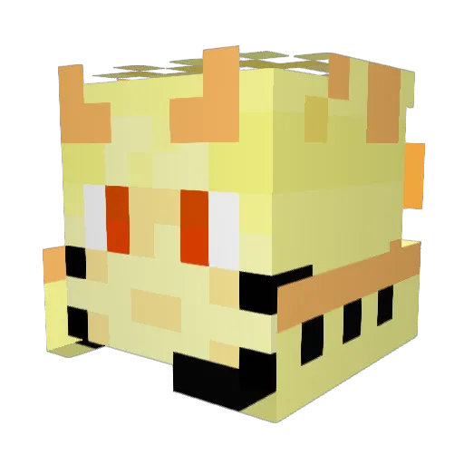Arnow Minecraft avatar head, 3D render