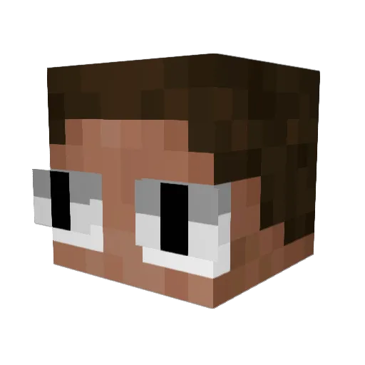 Arnqu Minecraft avatar head, 3D render