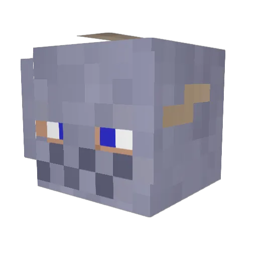 AroVII Minecraft avatar head, 3D render